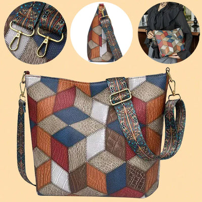 Zavelli™ | Borsa a mano in pelle mosaico