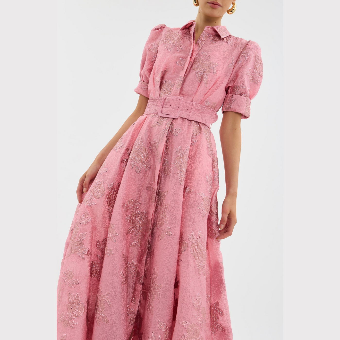 Beatrice™ | Vestito Rosa con Maniche a Palloncino