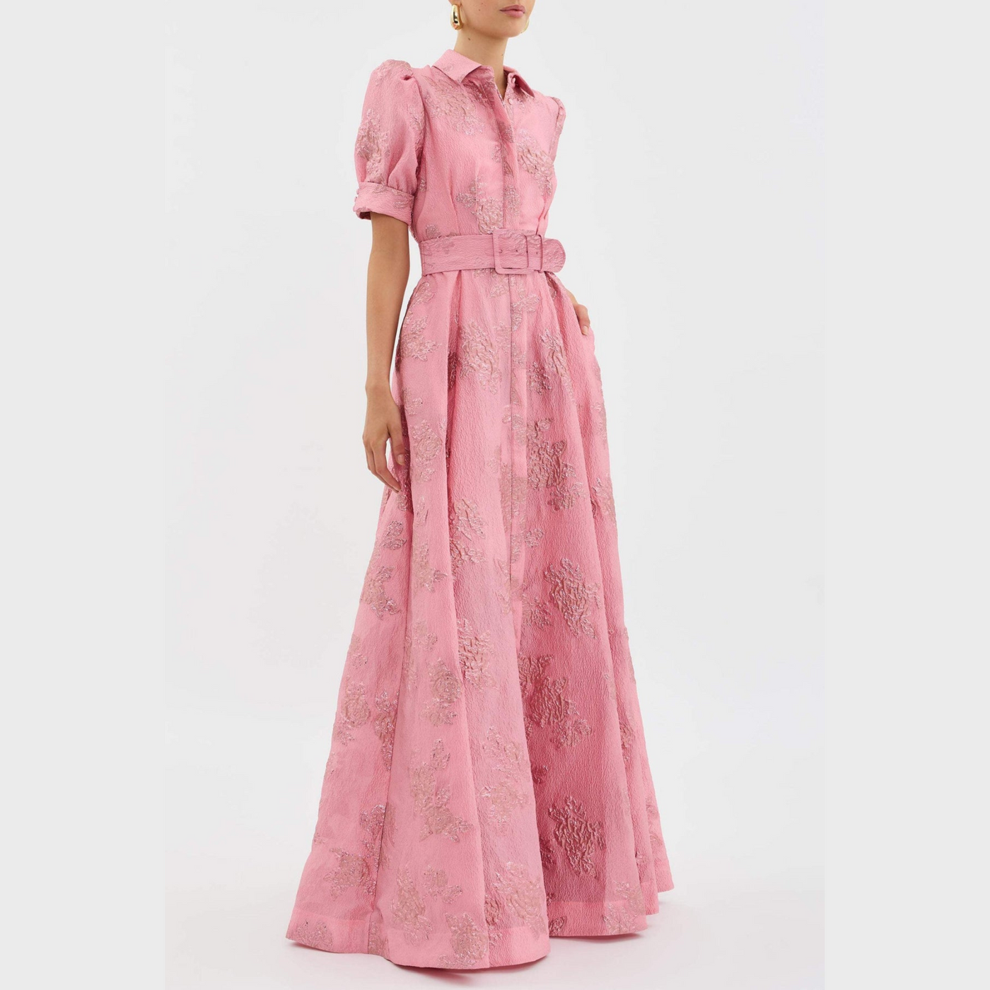 Beatrice™ | Vestito Rosa con Maniche a Palloncino