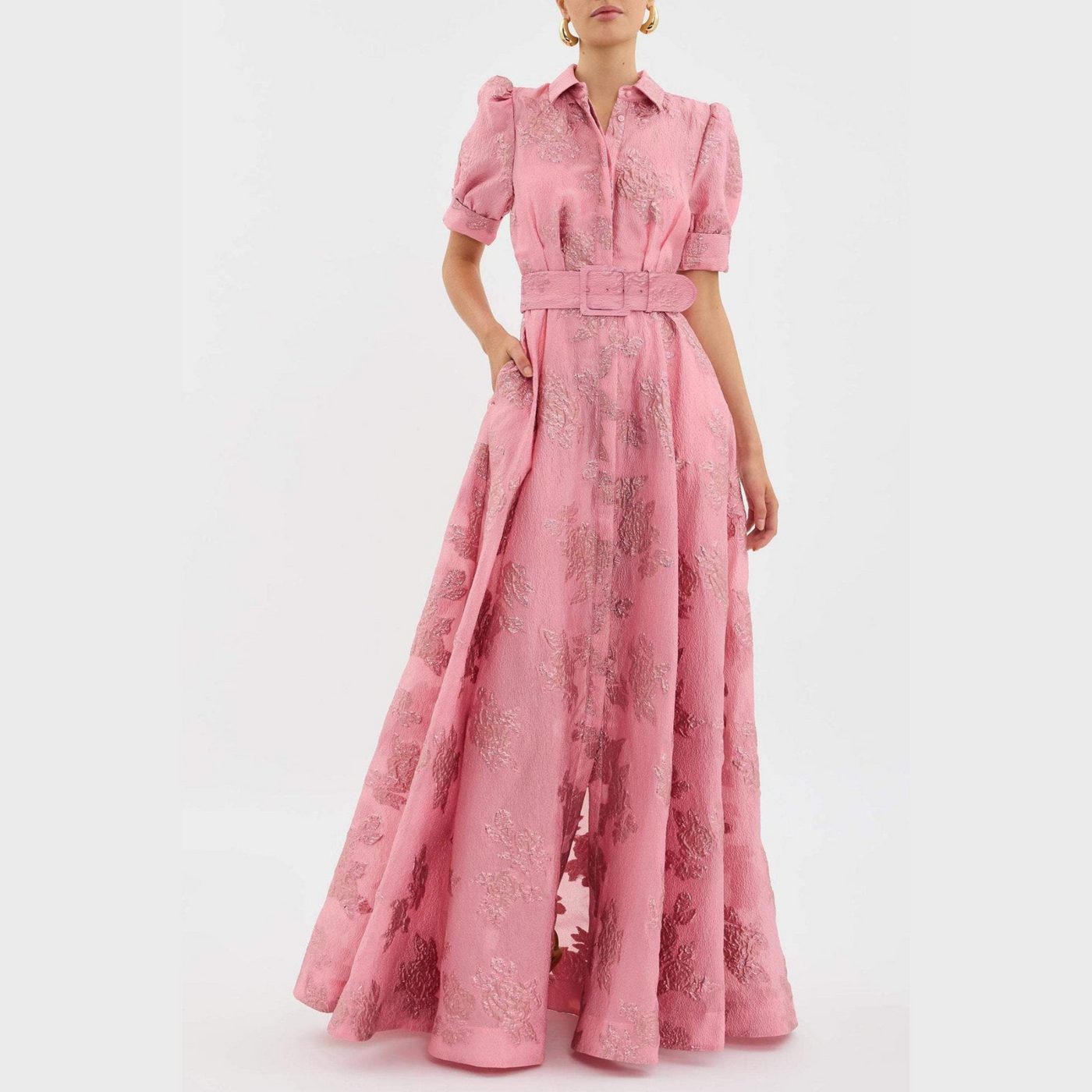 Beatrice™ | Vestito Rosa con Maniche a Palloncino