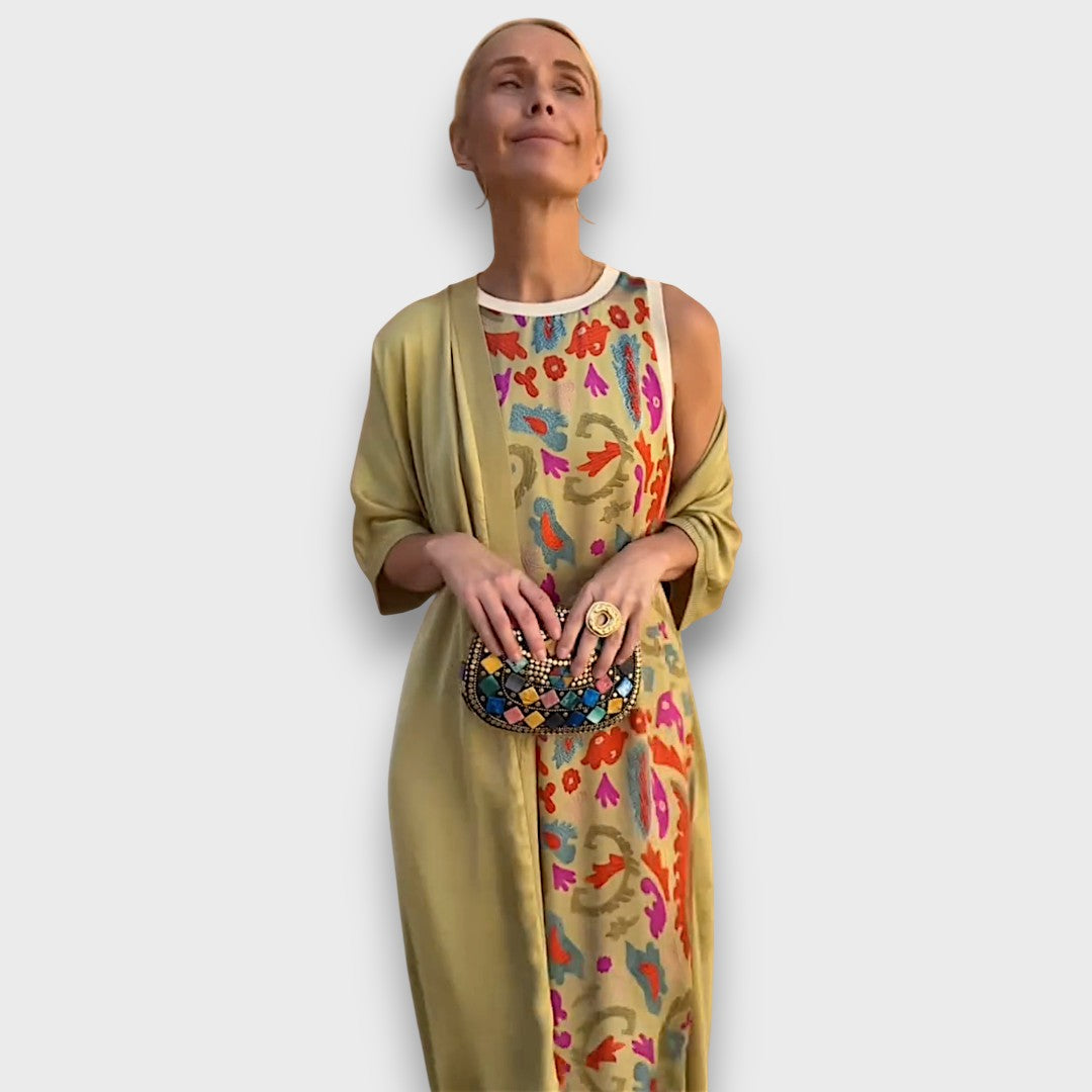 Elveria™ | Maxi abito con cardigan